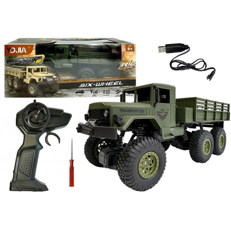 Vojenský terénny transportér RC - zelený